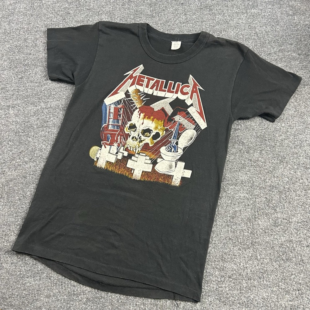 Vintage Metallica Shirt Mens Large Crash Course Brain Surgery Graphic Tee 80s